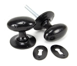 From The Anvil - Black Oval Mortice/Rim Knob Set | Sku. 33251 | Trade Door Handles.