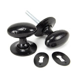 From The Anvil - Black Oval Mortice/Rim Knob Set | Sku. 33251 | Trade Door Handles.