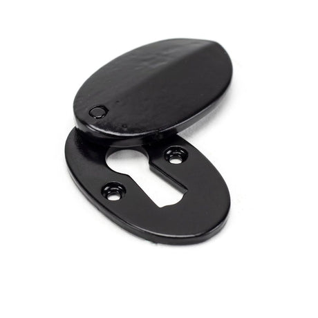 From The Anvil - Black Oval Escutcheon & Cover | Sku. 33254 | Trade Door Handles.