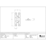 From The Anvil - Beeswax 3¼" H Hinge (pair) | Sku. 33260 | Trade Door Handles.