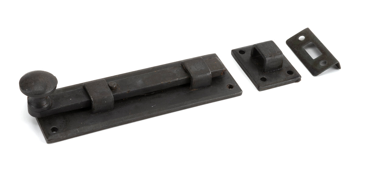 From The Anvil - Beeswax 6" Straight Knob Bolt | Sku. 33261 | Trade Door Handles.