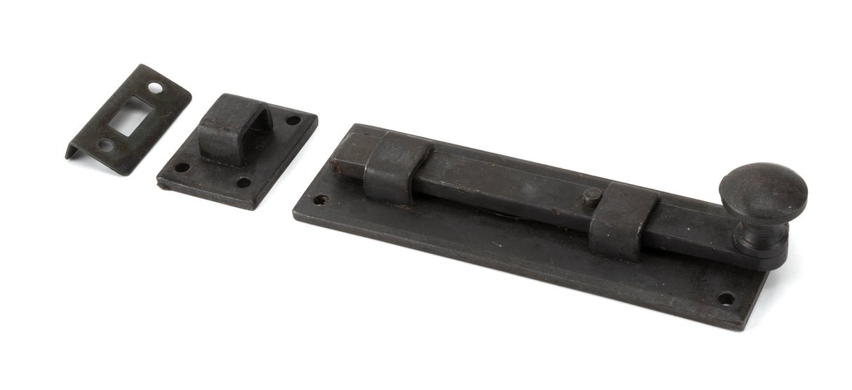 From The Anvil - Beeswax 6" Straight Knob Bolt | Sku. 33261 | Trade Door Handles.