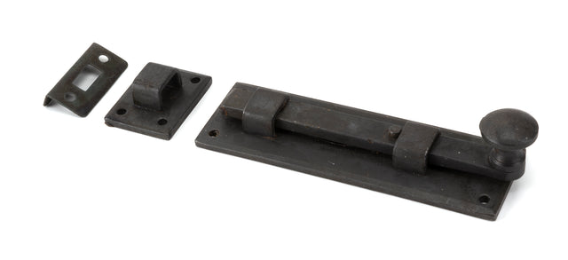 From The Anvil - Beeswax 6" Straight Knob Bolt | Sku. 33261 | Trade Door Handles.