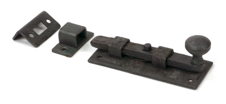 From The Anvil - Beeswax 4" Straight Knob Bolt | Sku. 33262 | Trade Door Handles.