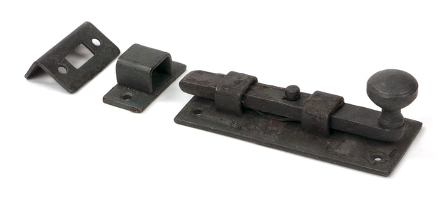 From The Anvil - Beeswax 4" Straight Knob Bolt | Sku. 33262 | Trade Door Handles.