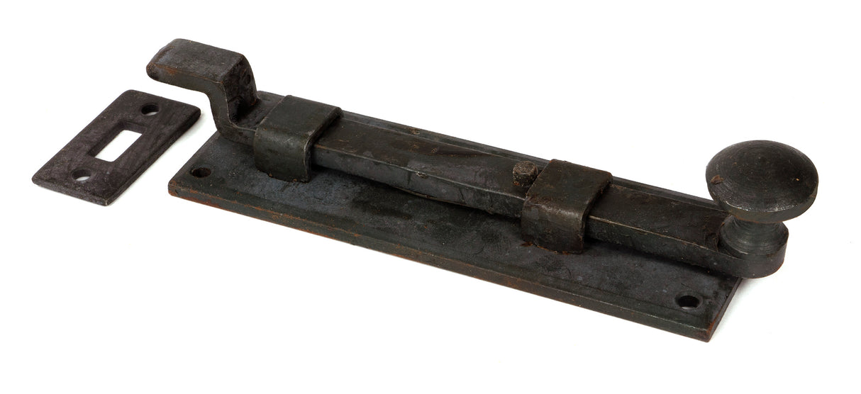 From The Anvil - Beeswax 6" Cranked Knob Bolt | Sku. 33263 | Trade Door Handles.