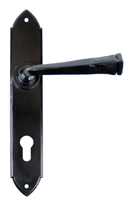 From The Anvil - Black Gothic Lever Espag. Lock Set | Sku. 33273 | Trade Door Handles.