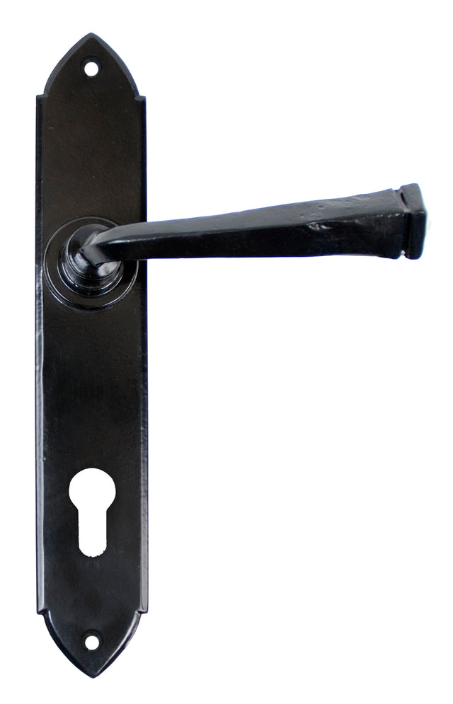 From The Anvil - Black Gothic Lever Espag. Lock Set | Sku. 33273 | Trade Door Handles.