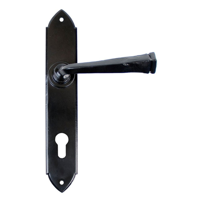 From The Anvil - Black Gothic Lever Espag. Lock Set | Sku. 33273 | Trade Door Handles.