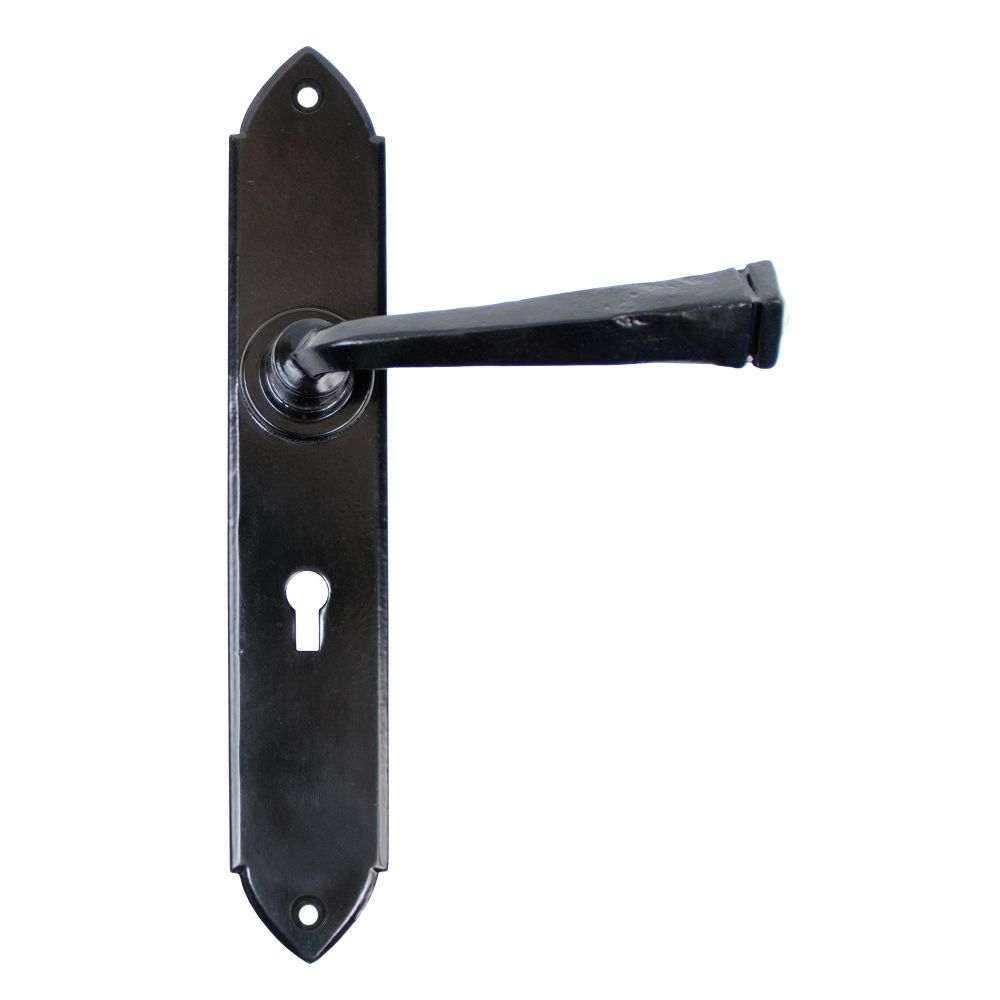 From The Anvil - Black Gothic Lever Lock Set | Sku. 33276 | Trade Door Handles.