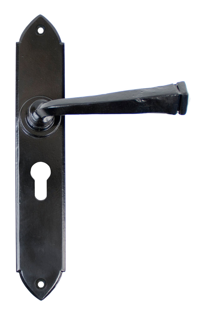From The Anvil - Black Gothic Lever Euro Lock Set | Sku. 33277 | Trade Door Handles.