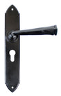 From The Anvil - Black Gothic Lever Euro Lock Set | Sku. 33277 | Trade Door Handles.