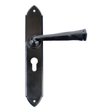 From The Anvil - Black Gothic Lever Euro Lock Set | Sku. 33277 | Trade Door Handles.
