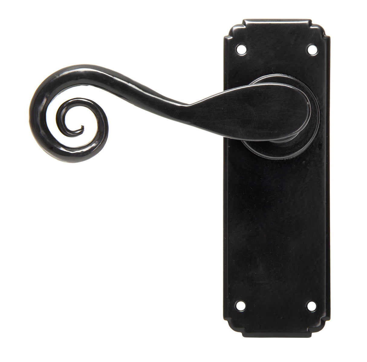 From The Anvil - Black Monkeytail Lever Latch Set | Sku. 33278 | Trade Door Handles.