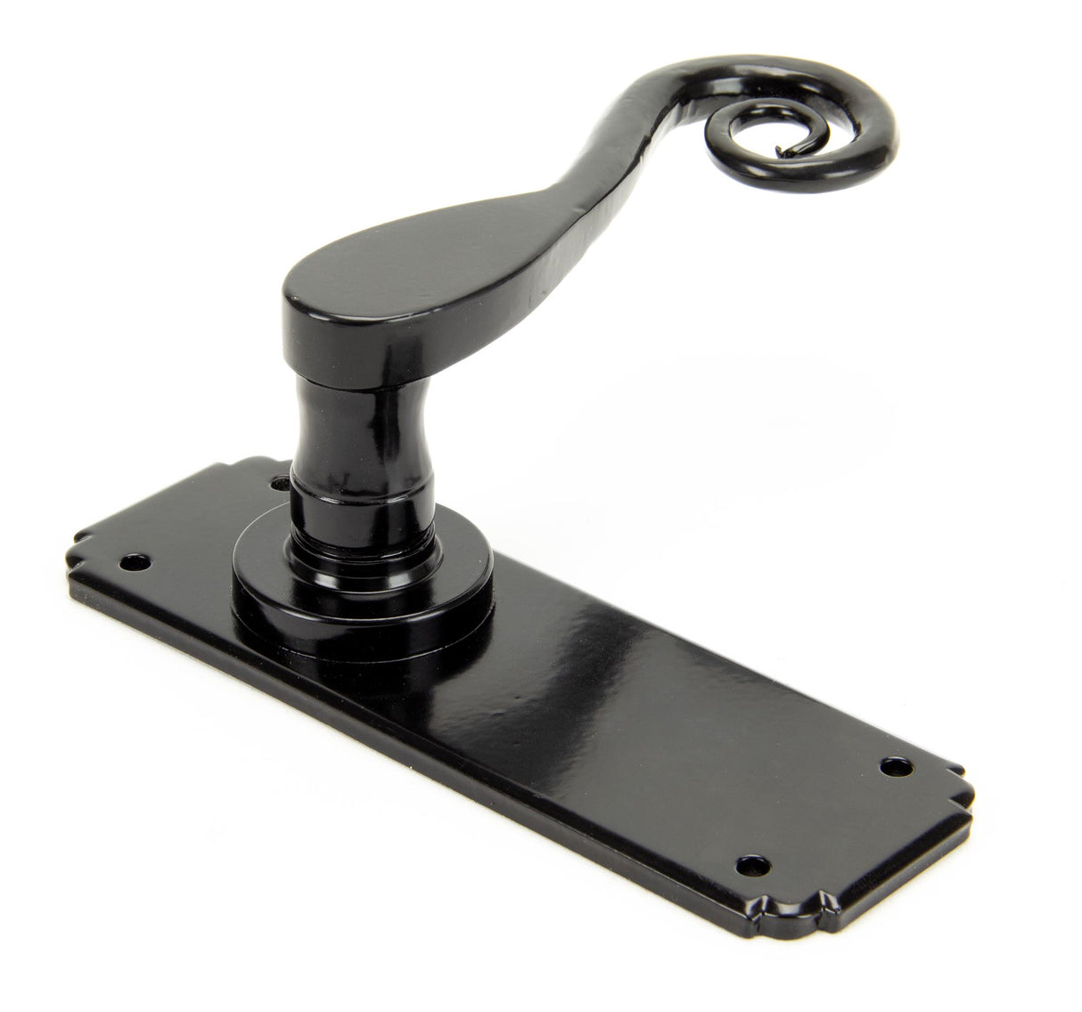 From The Anvil - Black Monkeytail Lever Latch Set | Sku. 33278 | Trade Door Handles.