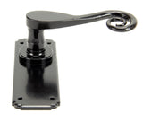 From The Anvil - Black Monkeytail Lever Latch Set | Sku. 33278 | Trade Door Handles.