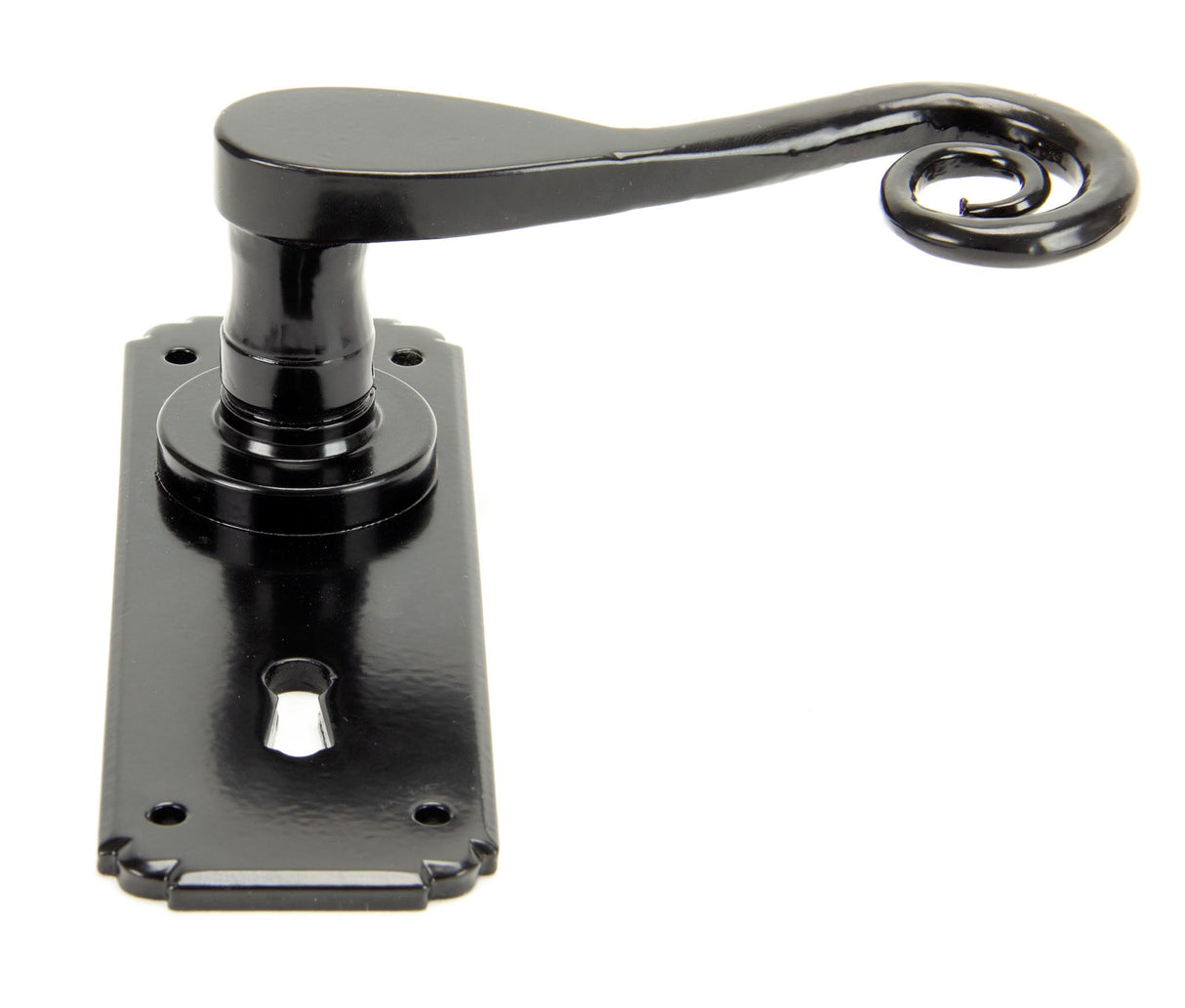 From The Anvil - Black Monkeytail Lever Lock Set | Sku. 33279 | Trade Door Handles.