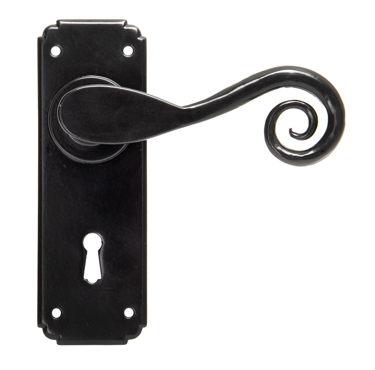 From The Anvil - Black Monkeytail Lever Lock Set | Sku. 33279 | Trade Door Handles.