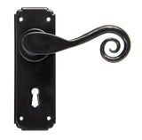 From The Anvil - Black Monkeytail Lever Lock Set | Sku. 33279 | Trade Door Handles.