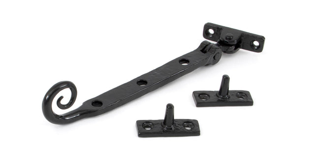 From The Anvil - Black 8" Handmade Monkeytail Stay | Sku. 33281 | Trade Door Handles.