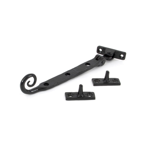 From The Anvil - Black 8" Handmade Monkeytail Stay | Sku. 33281 | Trade Door Handles.