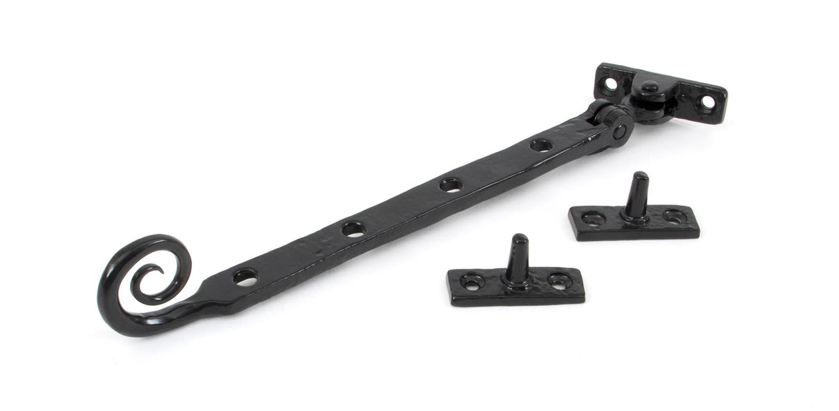 From The Anvil - Black 10" Handmade Monkeytail Stay | Sku. 33282 | Trade Door Handles.