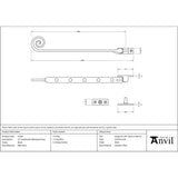 From The Anvil - Black 12" Handmade Monkeytail Stay | Sku. 33283 | Trade Door Handles.