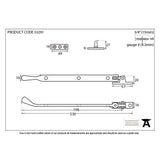 From The Anvil - Black 8" Handmade Peardrop Stay | Sku. 33291 | Trade Door Handles.