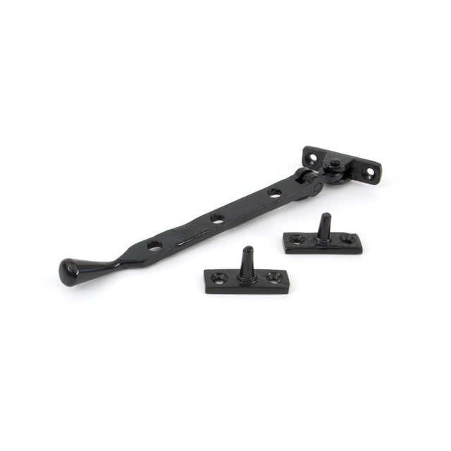 From The Anvil - Black 8" Handmade Peardrop Stay | Sku. 33291 | Trade Door Handles.