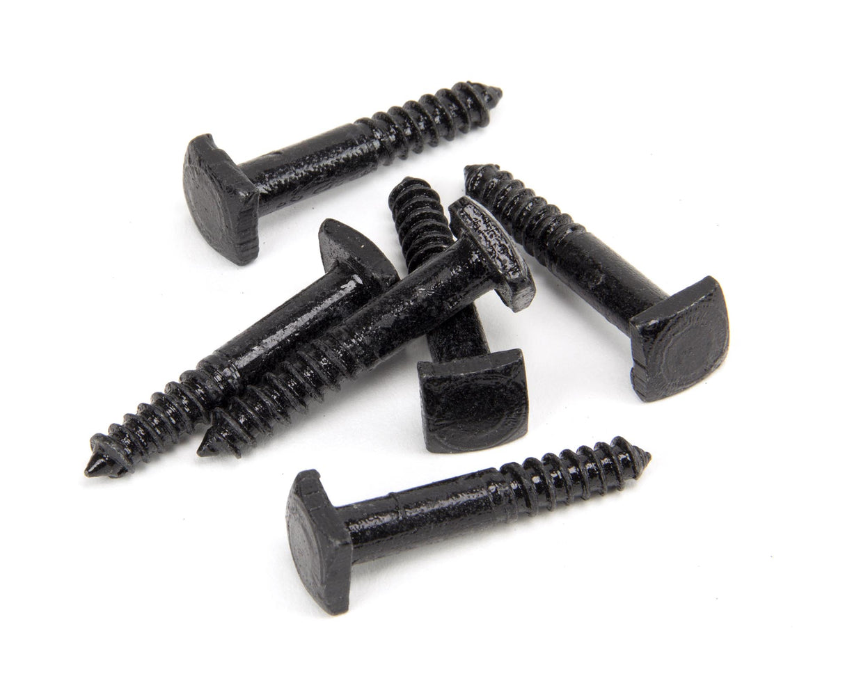 From The Anvil - Black Lagg Bolt for Cottage Latch (6) | Sku. 33294B | Trade Door Handles.