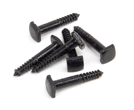 From The Anvil - Black Lagg Bolt for Cottage Latch (6) | Sku. 33294B | Trade Door Handles.