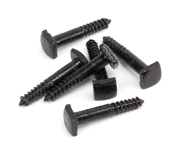 From The Anvil - Black Lagg Bolt for Cottage Latch (6) | Sku. 33294B | Trade Door Handles.
