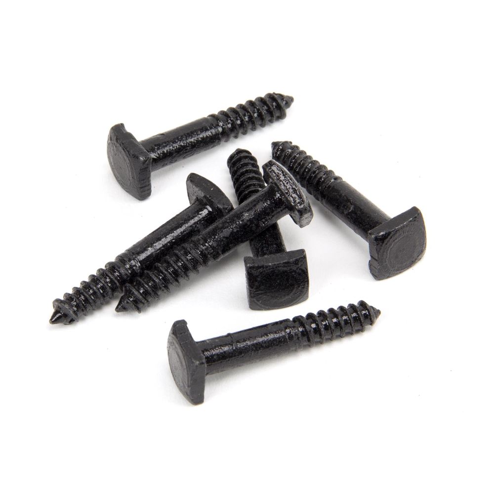 From The Anvil - Black Lagg Bolt for Cottage Latch (6) | Sku. 33294B | Trade Door Handles.