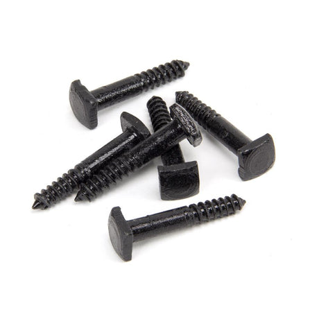 From The Anvil - Black Lagg Bolt for Cottage Latch (6) | Sku. 33294B | Trade Door Handles.