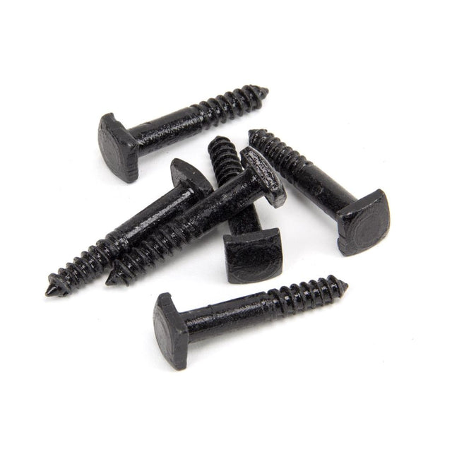From The Anvil - Black Lagg Bolt for Cottage Latch (6) | Sku. 33294B | Trade Door Handles.