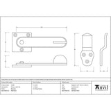 From The Anvil - Beeswax Privacy Latch Set | Sku. 33296 | Trade Door Handles.