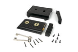 From The Anvil - Black Rim Lock & Cast Iron Cover | Sku. 33299 | Trade Door Handles.