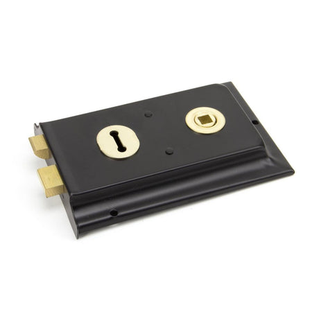 From The Anvil - Black Rim Lock & Cast Iron Cover | Sku. 33299 | Trade Door Handles.