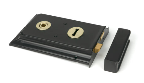 From The Anvil - Black Rim Lock & Cast Iron Cover | Sku. 33299 | Trade Door Handles.