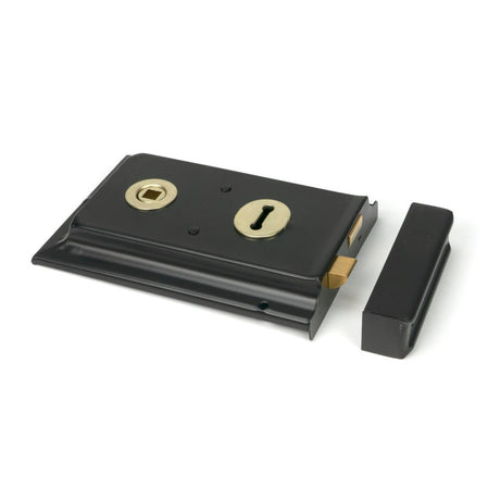 From The Anvil - Black Rim Lock & Cast Iron Cover | Sku. 33299 | Trade Door Handles.