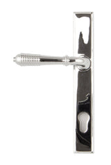 From The Anvil - Polished Chrome Reeded Slimline Lever Espag. Lock Set | Sku. 33305 | Trade Door Handles.