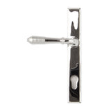 From The Anvil - Polished Chrome Reeded Slimline Lever Espag. Lock Set | Sku. 33305 | Trade Door Handles.