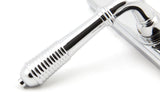 From The Anvil - Polished Chrome Reeded Slimline Lever Espag. Lock Set | Sku. 33305 | Trade Door Handles.