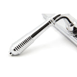 From The Anvil - Polished Chrome Reeded Slimline Lever Espag. Lock Set | Sku. 33305 | Trade Door Handles.