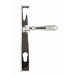 From The Anvil - Polished Chrome Reeded Slimline Lever Espag. Lock Set | Sku. 33305 | Trade Door Handles.