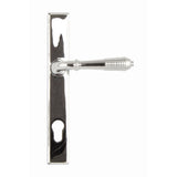 From The Anvil - Polished Chrome Reeded Slimline Lever Espag. Lock Set | Sku. 33305 | Trade Door Handles.