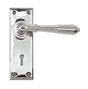 From The Anvil - Polished Chrome Reeded Lever Lock Set | Sku. 33306 | Trade Door Handles.