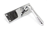 From The Anvil - Polished Chrome Reeded Lever Latch Set | Sku. 33307 | Trade Door Handles.