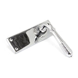 From The Anvil - Polished Chrome Reeded Lever Latch Set | Sku. 33307 | Trade Door Handles.
