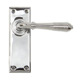 From The Anvil - Polished Chrome Reeded Lever Latch Set | Sku. 33307 | Trade Door Handles.